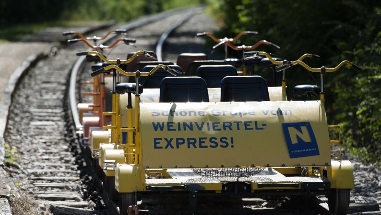 Draisine, © Weinviertel Tourismus/Michael Himml Draisine, © Weinviertel Tourismus/Michael Himml